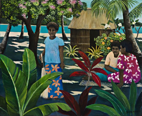 Figures in Fijian Garden - Diana Crooke